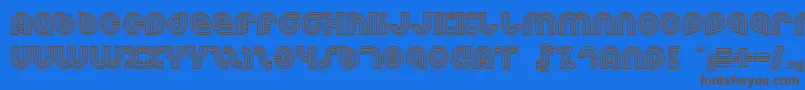 Dreamlan Font – Brown Fonts on Blue Background