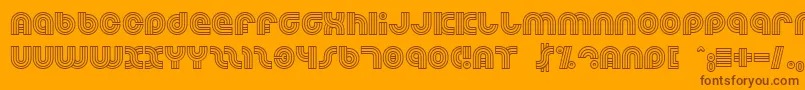 Dreamlan-Schriftart – Braune Schriften auf orangefarbenem Hintergrund
