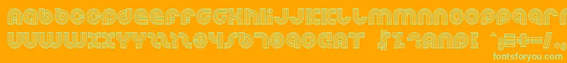 Dreamlan Font – Green Fonts on Orange Background