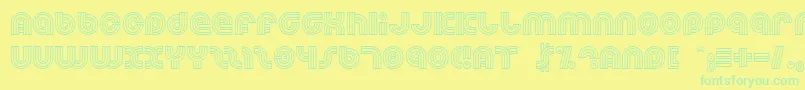 Dreamlan Font – Green Fonts on Yellow Background