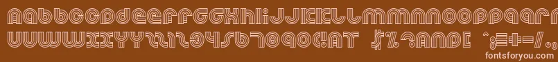 Dreamlan-fontti – vaaleanpunaiset fontit ruskealla taustalla