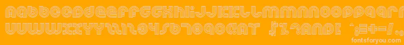 Dreamlan-Schriftart – Rosa Schriften auf orangefarbenem Hintergrund