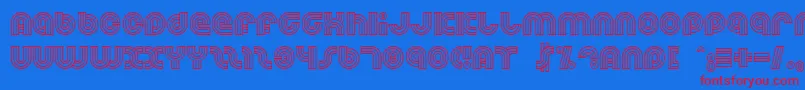 Dreamlan-fontti – punaiset fontit sinisellä taustalla