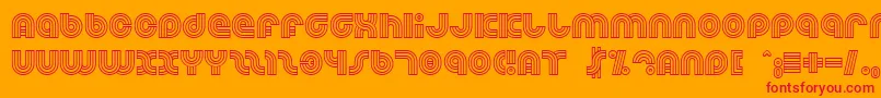 Dreamlan Font – Red Fonts on Orange Background