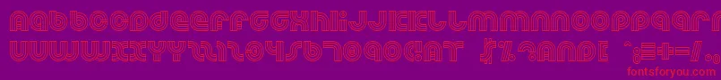 Dreamlan-fontti – punaiset fontit violetilla taustalla