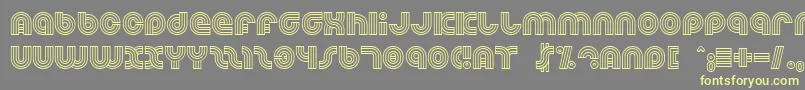 Dreamlan-fontti – keltaiset fontit harmaalla taustalla