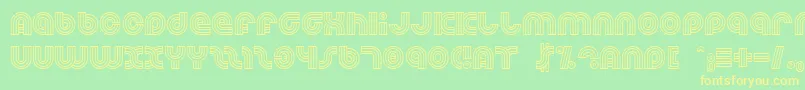 Шрифт Dreamlan – жёлтые шрифты на зелёном фоне