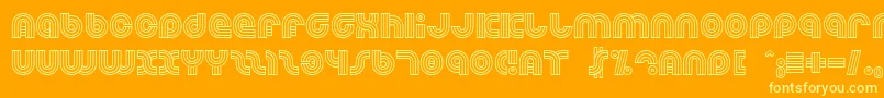 Dreamlan Font – Yellow Fonts on Orange Background