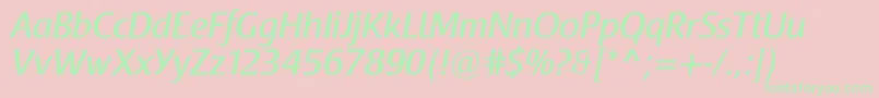 RaspoutinemediumTb Font – Green Fonts on Pink Background