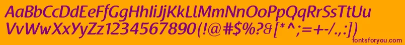 RaspoutinemediumTb Font – Purple Fonts on Orange Background