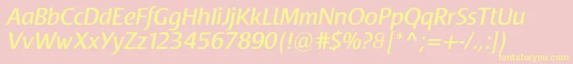 RaspoutinemediumTb Font – Yellow Fonts on Pink Background