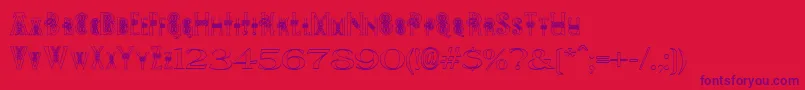 Pees Celtic Outline Font – Purple Fonts on Red Background