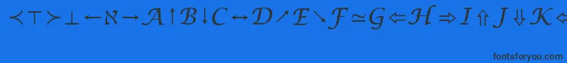 LucidaBrightMathSymbol Font – Black Fonts on Blue Background