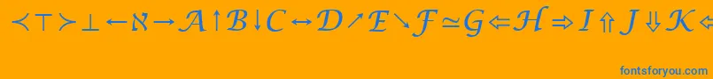 LucidaBrightMathSymbol Font – Blue Fonts on Orange Background