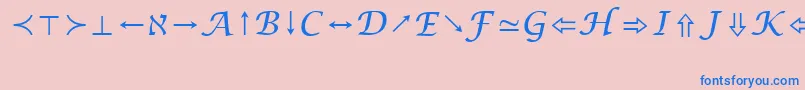 LucidaBrightMathSymbol Font – Blue Fonts on Pink Background