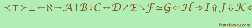 LucidaBrightMathSymbol Font – Brown Fonts on Green Background
