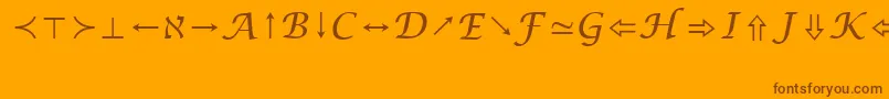 LucidaBrightMathSymbol Font – Brown Fonts on Orange Background