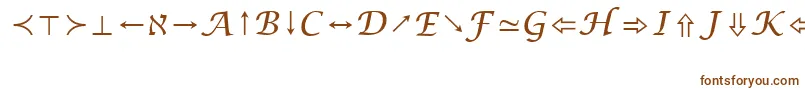 LucidaBrightMathSymbol Font – Brown Fonts on White Background