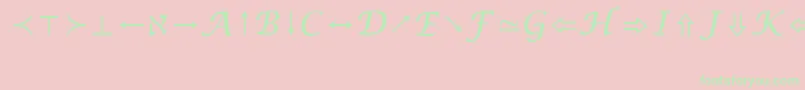 LucidaBrightMathSymbol Font – Green Fonts on Pink Background