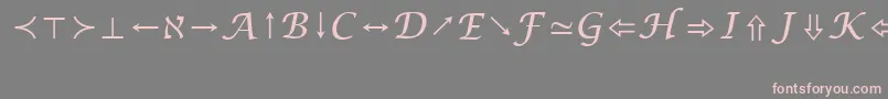 LucidaBrightMathSymbol Font – Pink Fonts on Gray Background