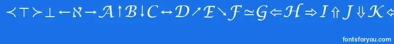 LucidaBrightMathSymbol Font – White Fonts on Blue Background