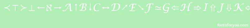 フォントLucidaBrightMathSymbol – 緑の背景に白い文字