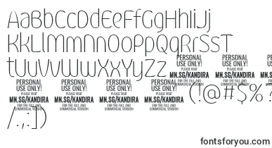 KandiraThiPersonalUse font – inscriptions In Beautiful Fonts