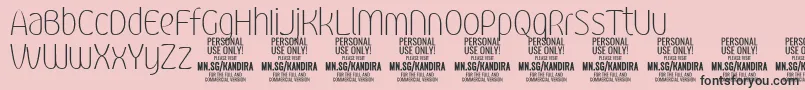 KandiraThiPersonalUse Font – Black Fonts on Pink Background