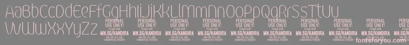 KandiraThiPersonalUse Font – Pink Fonts on Gray Background