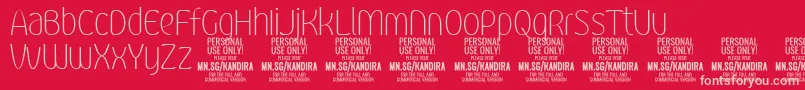 KandiraThiPersonalUse Font – Pink Fonts on Red Background