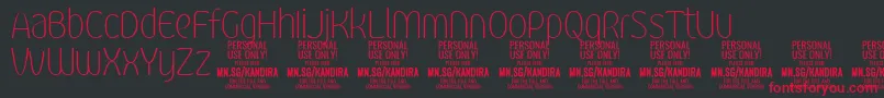 KandiraThiPersonalUse Font – Red Fonts on Black Background