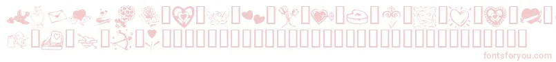 KrValentine2003-Schriftart – Rosa Schriften auf weißem Hintergrund