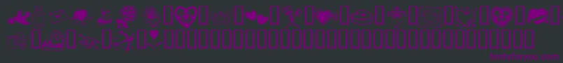 KrValentine2003 Font – Purple Fonts on Black Background