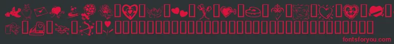 KrValentine2003 Font – Red Fonts on Black Background