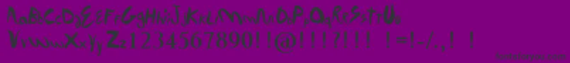 DavideurofaneurovisionBold Font – Black Fonts on Purple Background