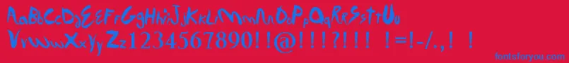 DavideurofaneurovisionBold Font – Blue Fonts on Red Background