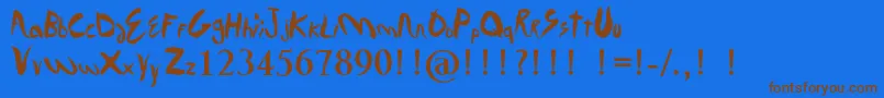 DavideurofaneurovisionBold Font – Brown Fonts on Blue Background