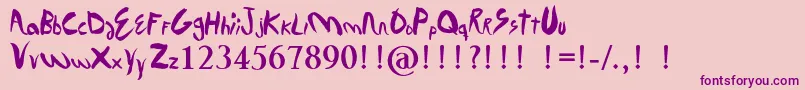DavideurofaneurovisionBold Font – Purple Fonts on Pink Background