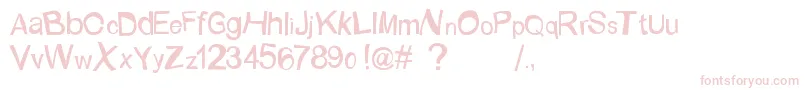 Шрифт BunakenUnderwater – розовые шрифты на белом фоне