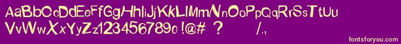 BunakenUnderwater Font – Yellow Fonts on Purple Background