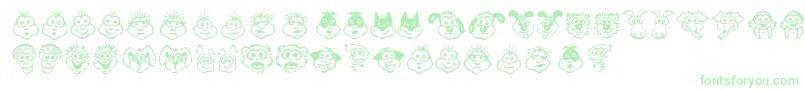 KimsToons Font – Green Fonts on White Background