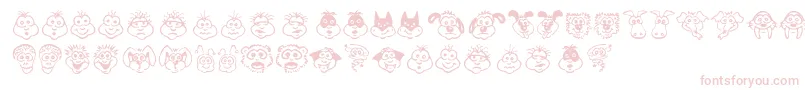 KimsToons Font – Pink Fonts on White Background