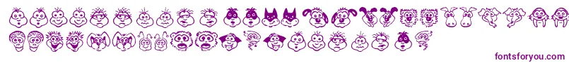 KimsToons Font – Purple Fonts on White Background