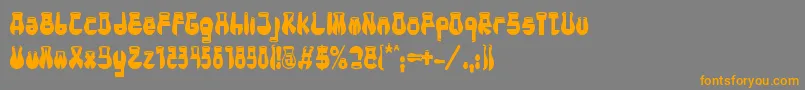 CotocityBold Font – Orange Fonts on Gray Background