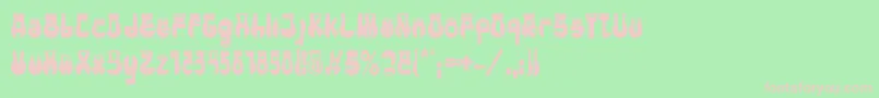 CotocityBold Font – Pink Fonts on Green Background