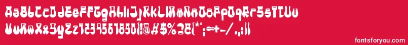 CotocityBold Font – White Fonts on Red Background