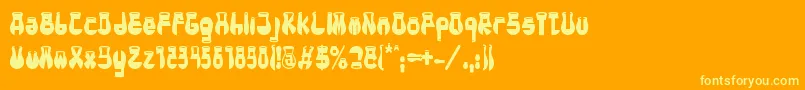 CotocityBold Font – Yellow Fonts on Orange Background