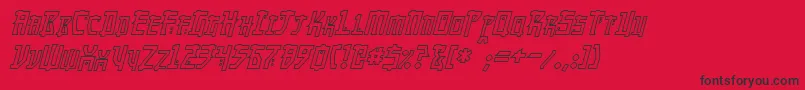 MangaHollowItalic Font – Black Fonts on Red Background