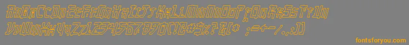 MangaHollowItalic Font – Orange Fonts on Gray Background