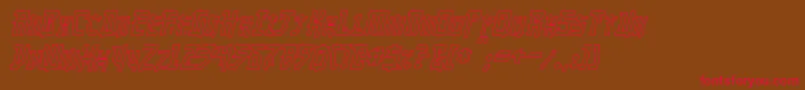 MangaHollowItalic Font – Red Fonts on Brown Background